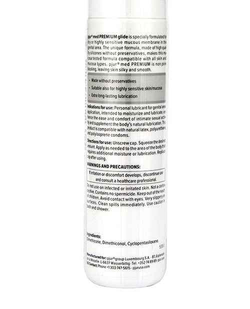 Pjur Pjur Med Premium Glide Concentrated Silicone Personal Lubricant - 100 ml Bottle - Image 2