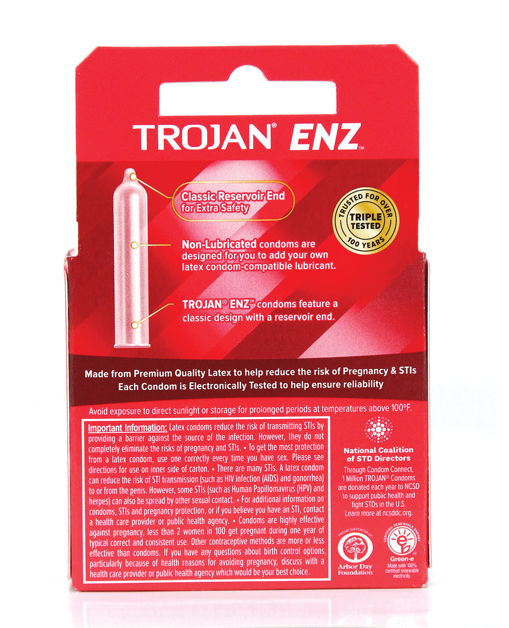 Trojan Trojan Enz Non-Lubricated - Box of 3 - Image 2