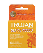 Trojan Trojan Ultra Ribbed Condoms - Box of 3
