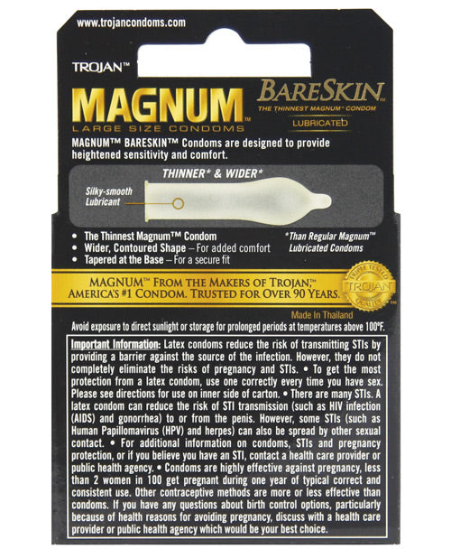 Trojan Trojan Magnum Bareskin Condoms - Pack of 3 - Image 2