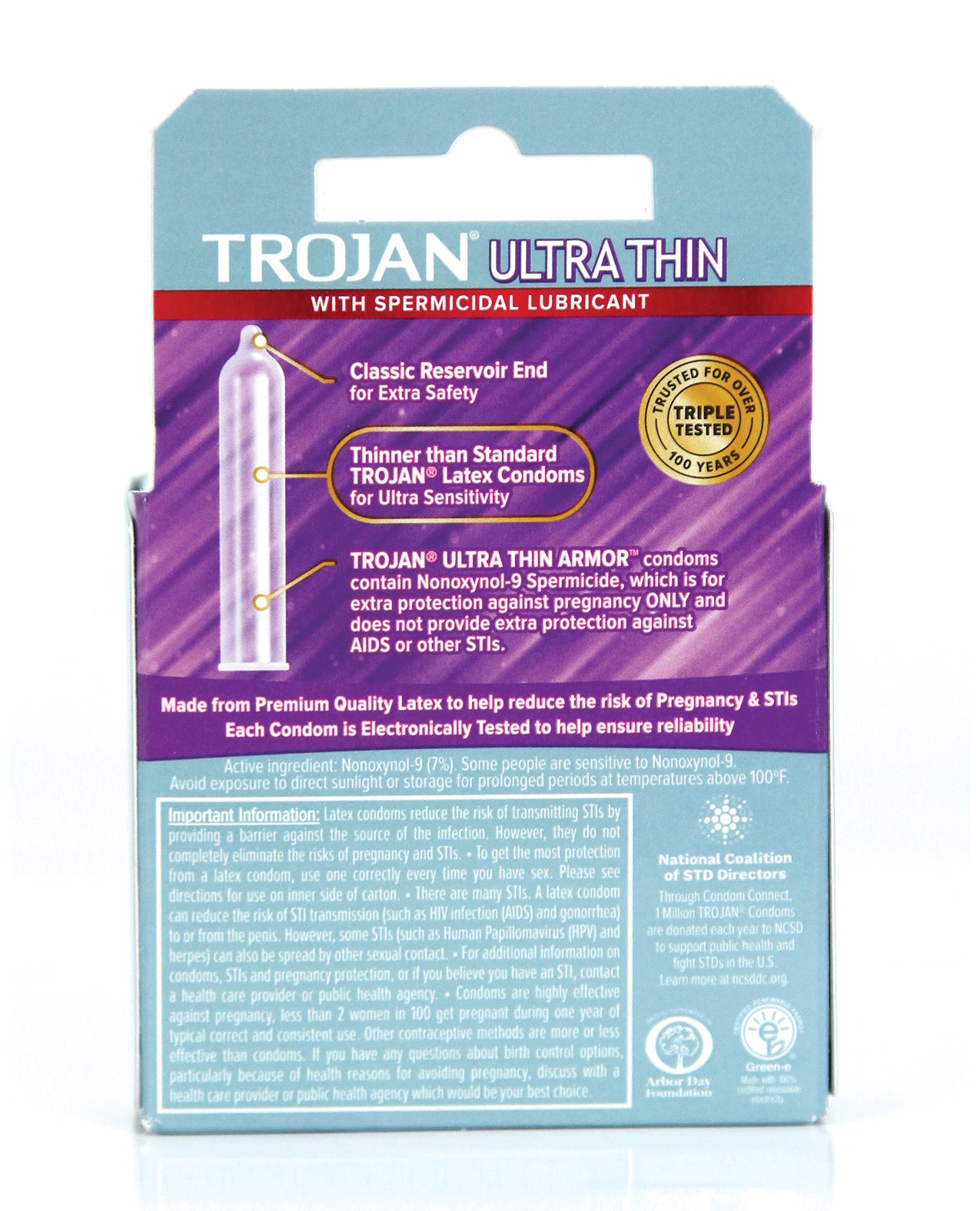 Trojan Trojan Ultra Thin Armor Spermicidal - Box of 3 - Image 2
