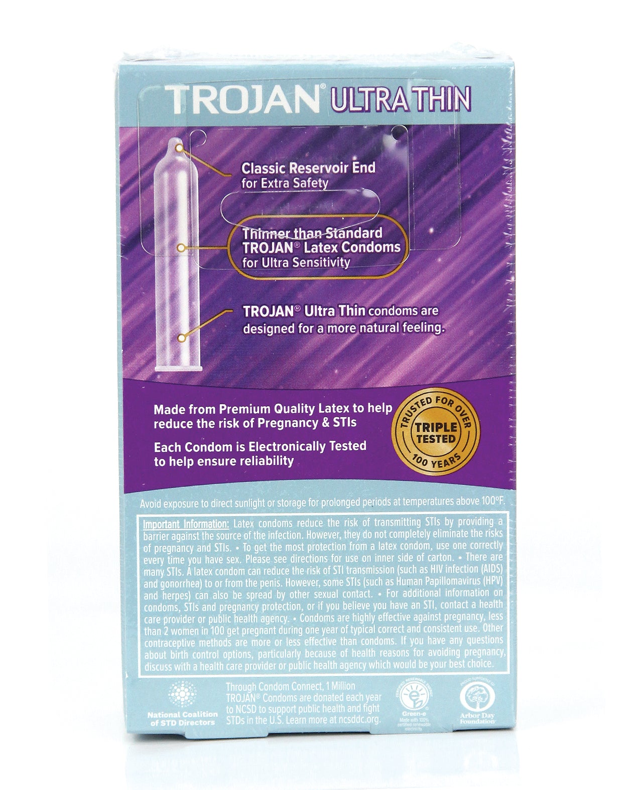 Trojan Trojan Ultra Thin Condoms - Box of 12 - Image 2