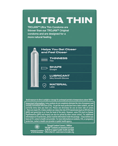 Trojan Trojan Ultra Thin Condoms - Box of 12 - Image 4
