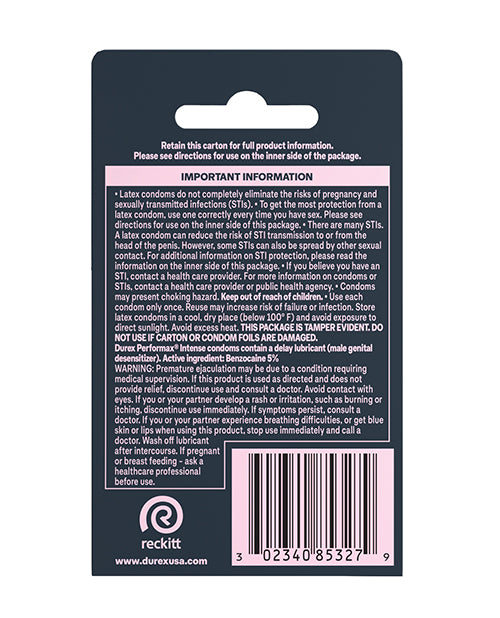 Durex Durex Performance Ribbed Condoms - Box of 3 - Image 2