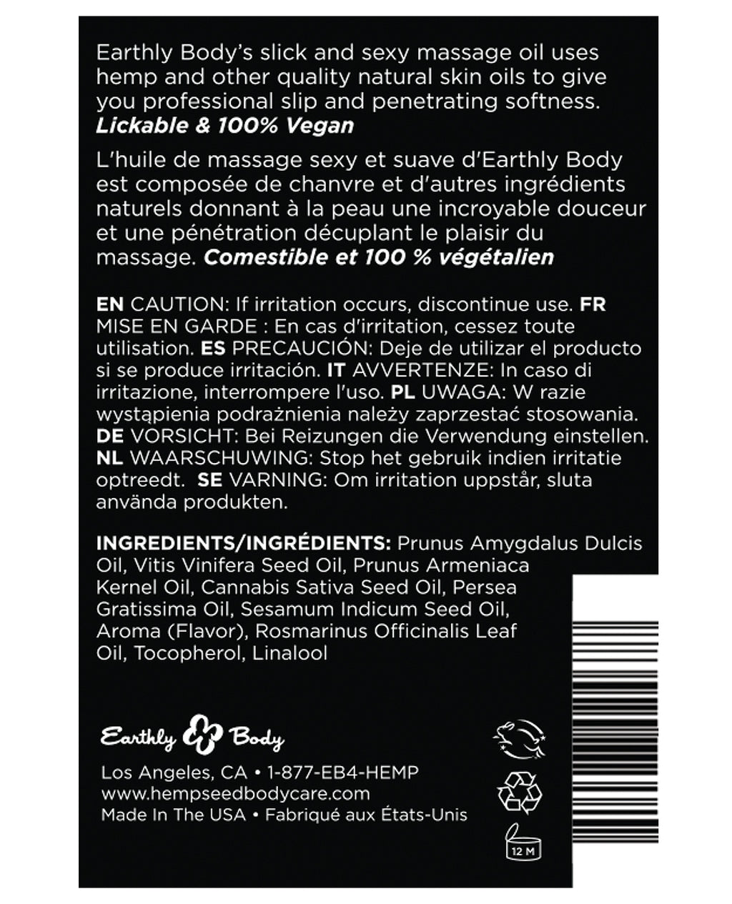 Earthly Body Earthly Body Edible Massage Oil - 2 oz Banana - Image 2