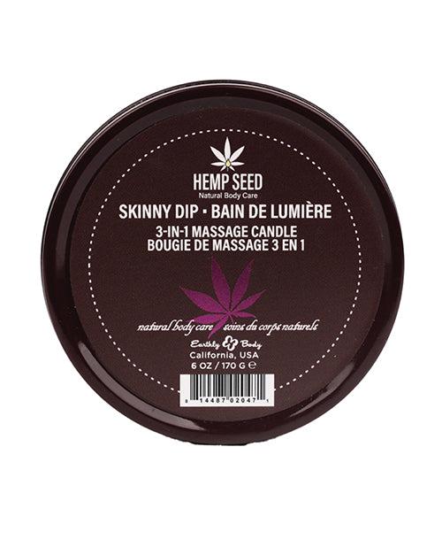 Earthly Body Earthly Body Suntouched Hemp Candle - 6 oz Skinny Dip - Image 2
