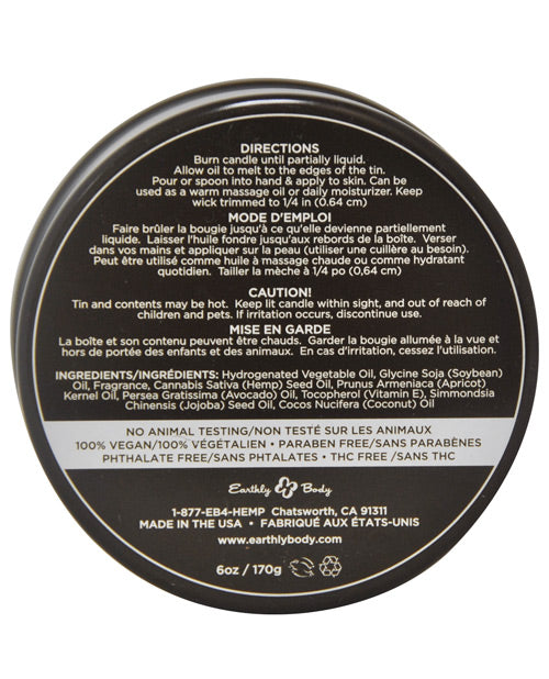 Earthly Body Earthly Body Suntouched Hemp Candle - 6 oz Naked in the Woods - Image 2