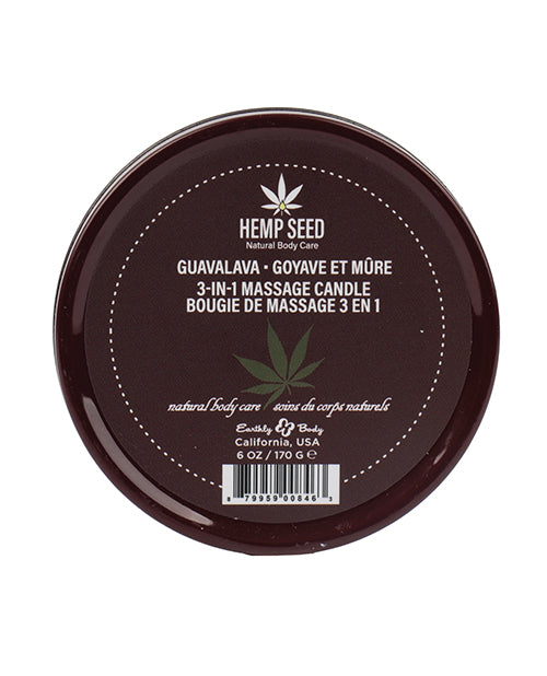 Earthly Body Earthly Body Suntouched Hemp Candle - 6 oz Guavalava - Image 2