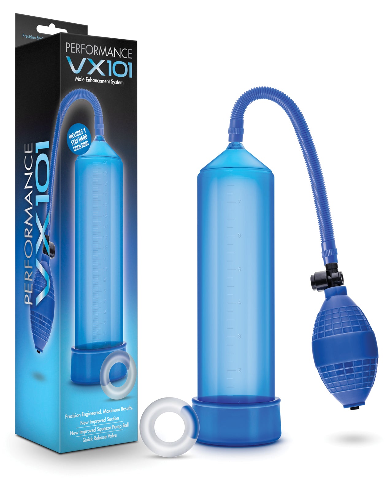 Blush Novelties Blush Performance VX101 Penis Enhancement Pump - Blue