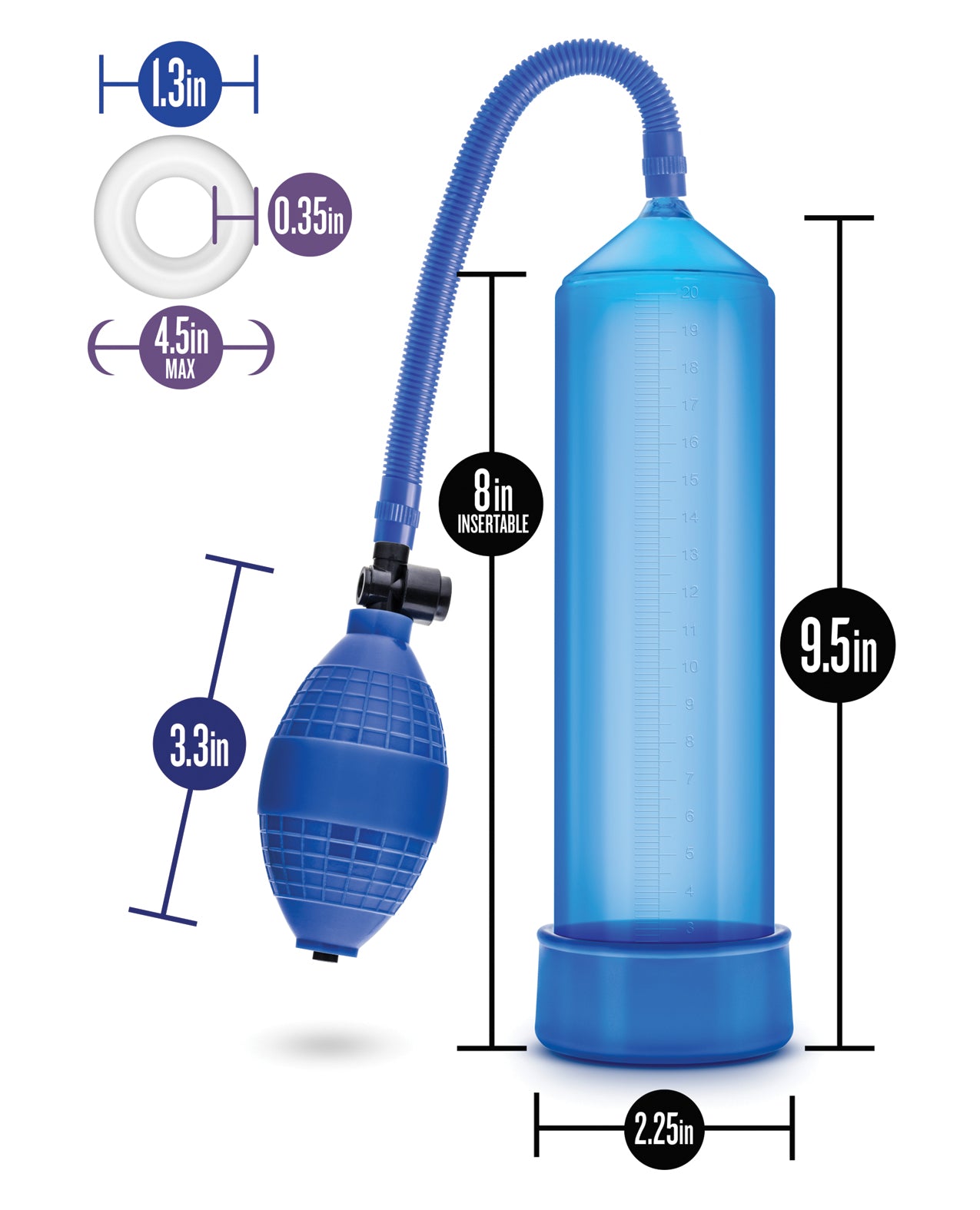 Blush Novelties Blush Performance VX101 Penis Enhancement Pump - Blue - Image 4