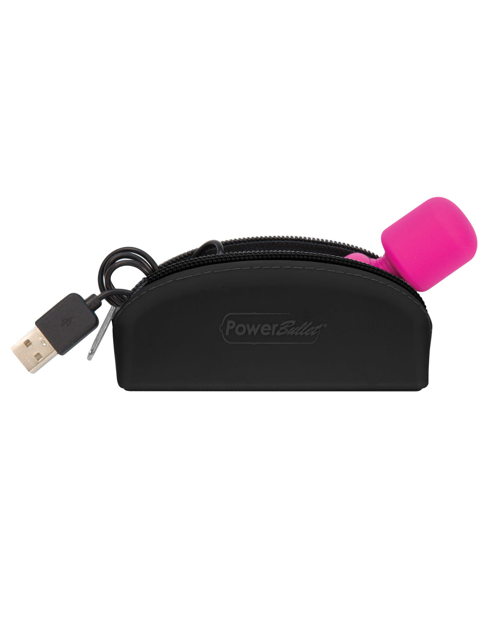 Palm Power Palm Power Pocket Mini Wand Vibrator - Fuschia/Black - Image 2