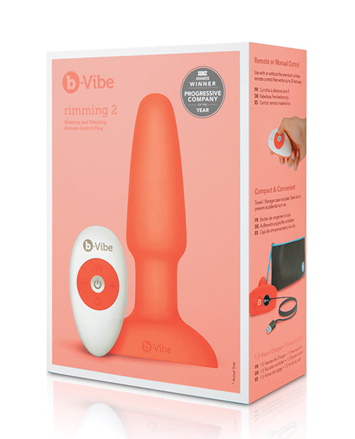 b-vibe b-Vibe Rimming Plug 2 - Orange - Image 2