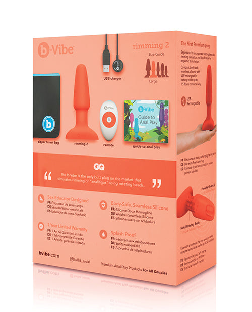 b-vibe b-Vibe Rimming Plug 2 - Orange - Image 6