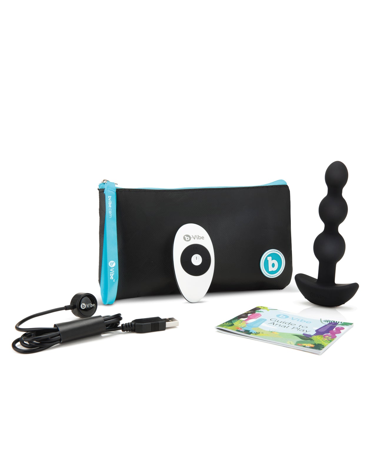 b-vibe b-Vibe Triplet Anal Beads with Dual Motors - Black