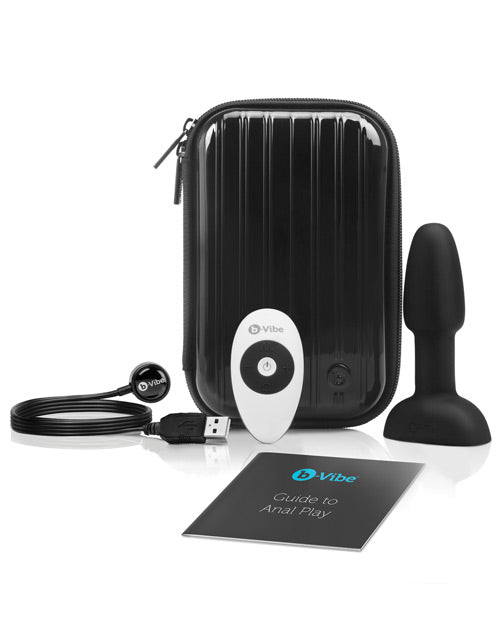b-vibe b-Vibe Petite Rimming Plug with Rotating Beads - Black