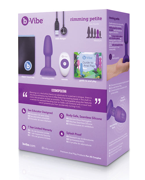 b-vibe b-Vibe Petite Rimming Plug - Purple - Image 5