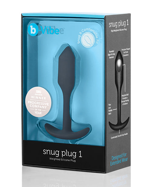 b-vibe b-Vibe Snug Plug 1 - 55g Weighted - Black - Image 4