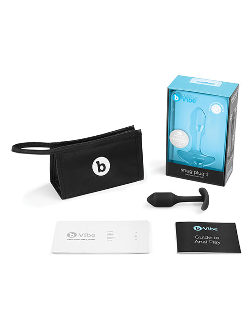 b-vibe b-Vibe Snug Plug 1 - 55g Weighted - Black - Image 2