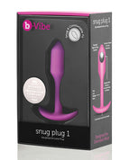 b-vibe b-Vibe Snug Plug 1 - 55g Weighted - Fuchsia - Image 4