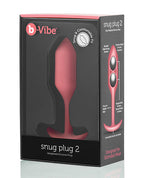 b-vibe b-Vibe Weighted Snug Plug 2 - 114g - Coral - Image 2