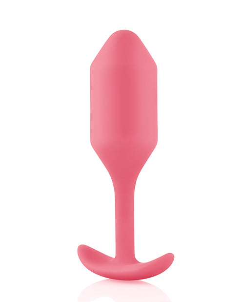 b-vibe b-Vibe Weighted Snug Plug 2 - 114g - Coral - Image 3