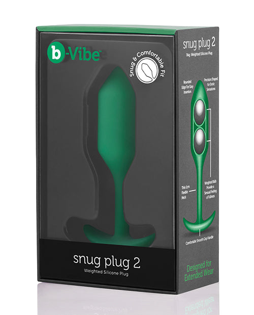 b-vibe b-Vibe Weighted Snug Plug 2 - 114g - Green - Image 2