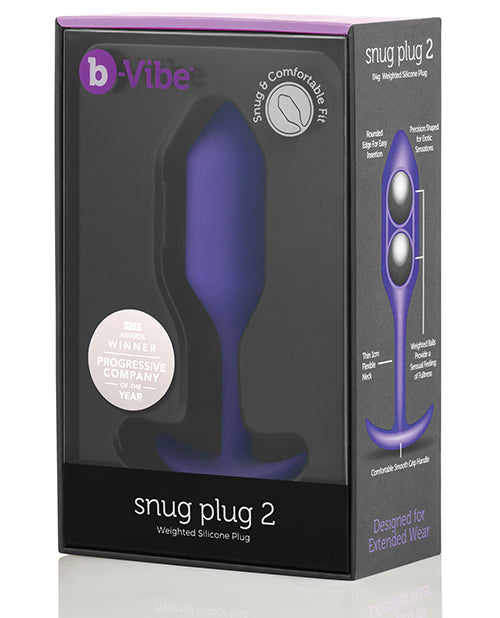 b-vibe b-Vibe Snug Plug 2 - 114g Weighted - Purple - Image 4