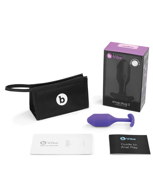 b-vibe b-Vibe Snug Plug 2 - 114g Weighted - Purple - Image 3