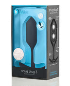 b-vibe b-Vibe Snug Plug 3 - 180g Weighted - Black - Image 3