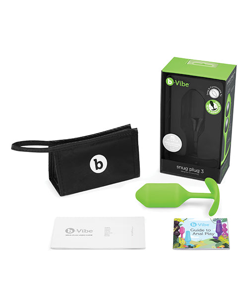 b-vibe b-Vibe Weighted Snug Plug 3 - 180g - Lime - Image 5