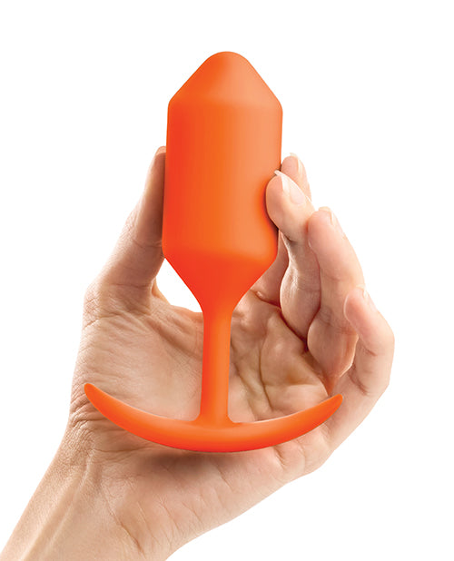 b-vibe b-Vibe Weighted Snug Plug 3 - 180g - Orange - Image 4