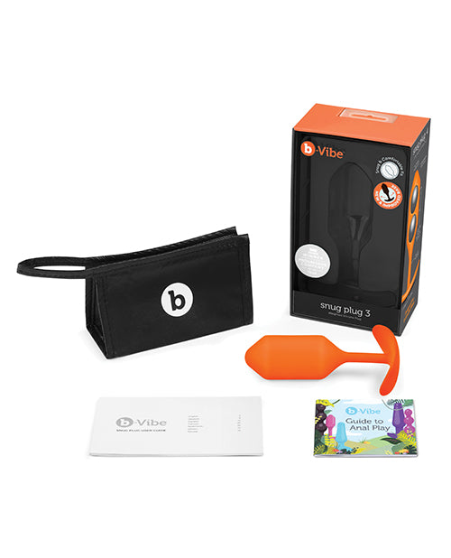b-vibe b-Vibe Weighted Snug Plug 3 - 180g - Orange - Image 5
