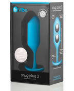 b-vibe b-Vibe Snug Plug 3 - 180g Weighted - Teal - Image 4