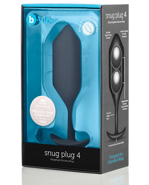 b-vibe b-Vibe Snug Plug 4 - 256g Weighted - Black - Image 4