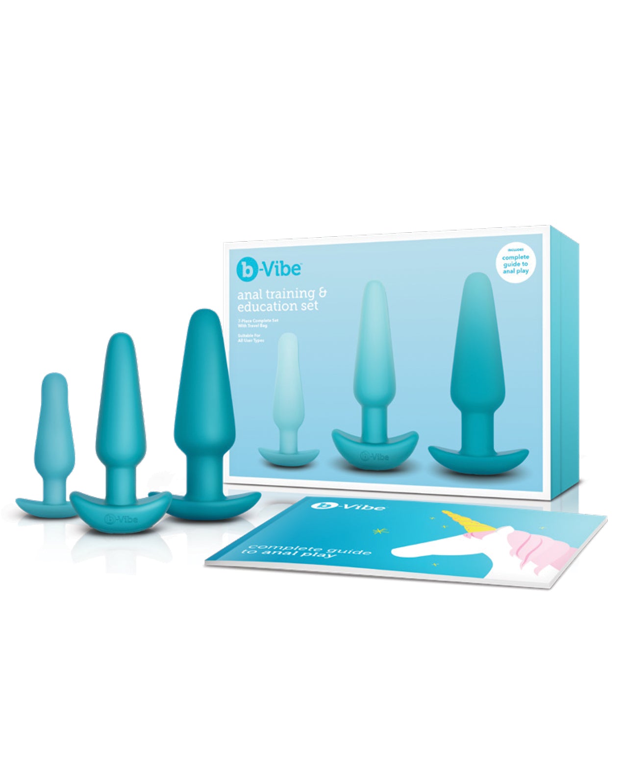 b-vibe b-Vibe 7-Piece Anal Training & Education Set - Teal