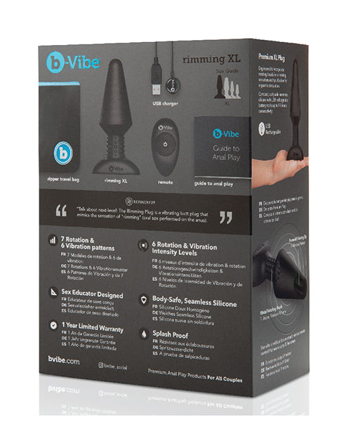 b-vibe b-Vibe Rimming Plug XL - Black - Image 6