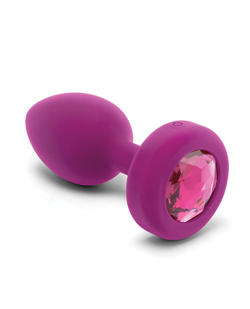 b-vibe b-Vibe Vibrating Jewel Plug Small/Medium - Fuchsia - Image 2