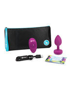 b-vibe b-Vibe Vibrating Jewel Plug Small/Medium - Fuchsia - Image 3
