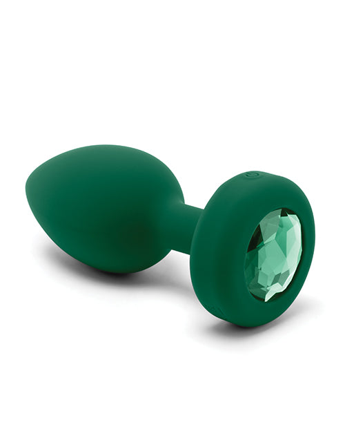 b-vibe b-Vibe Vibrating Jewel Plug Medium/Large - Emerald Green - Image 2