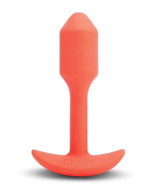 b-vibe b-Vibe Vibrating Snug Plug 1 / Small - 62g - Orange - Image 2