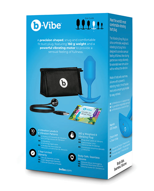 b-vibe b-Vibe Vibrating Snug Plug 3 / Large - 160g - Blue - Image 5
