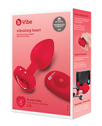 b-vibe b-Vibe Vibrating Heart Plug M/L - Red - Image 2