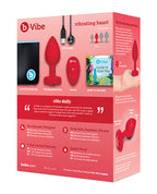 b-vibe b-Vibe Vibrating Heart Plug M/L - Red - Image 4