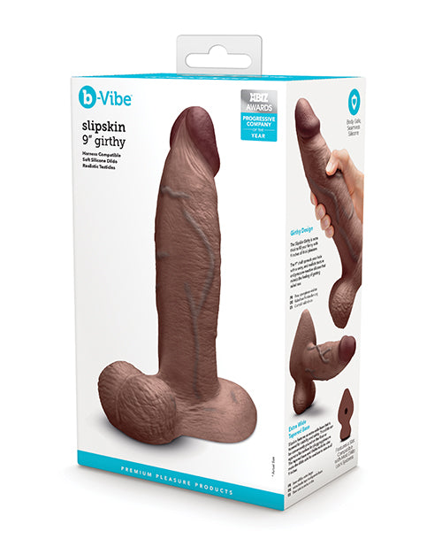 b-vibe b-Vibe Slipskin 9" Girthy - Brown - Image 7