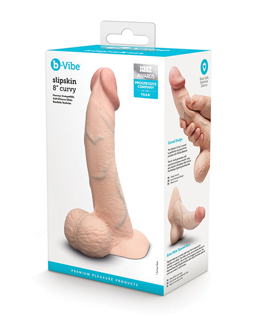 b-vibe b-Vibe Slipskin 8" Curvy - Cream - Image 7