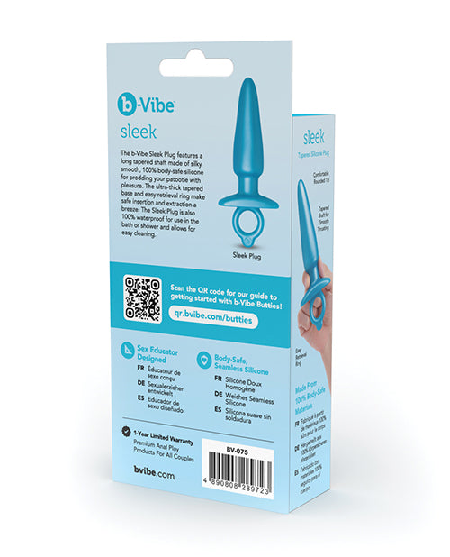 b-vibe b-Vibe Butties Sleek Tapered Plug - Blue - Image 6