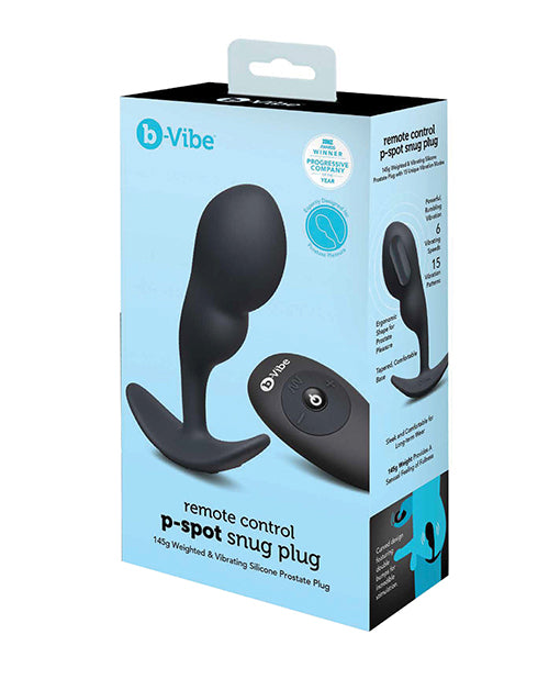 b-vibe b-Vibe Remote Control P-Spot Snug Plug - Black - 145g - Image 3