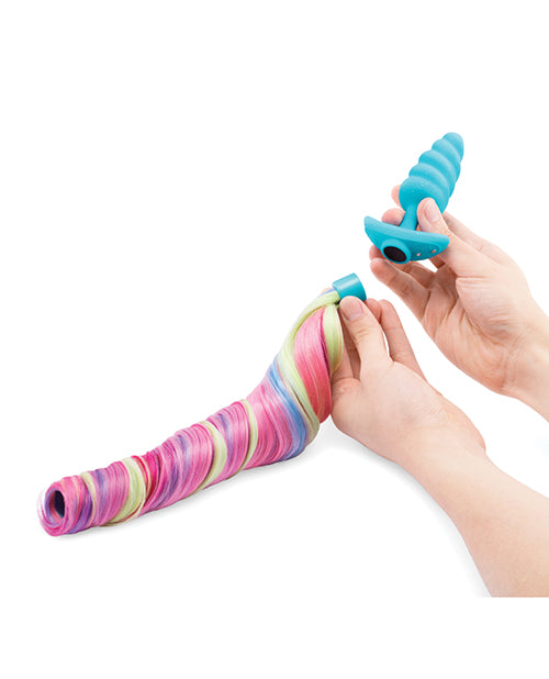 b-vibe b-Vibe Unicorn Tail Vibrating Butt Plug - Special Edition - Image 5