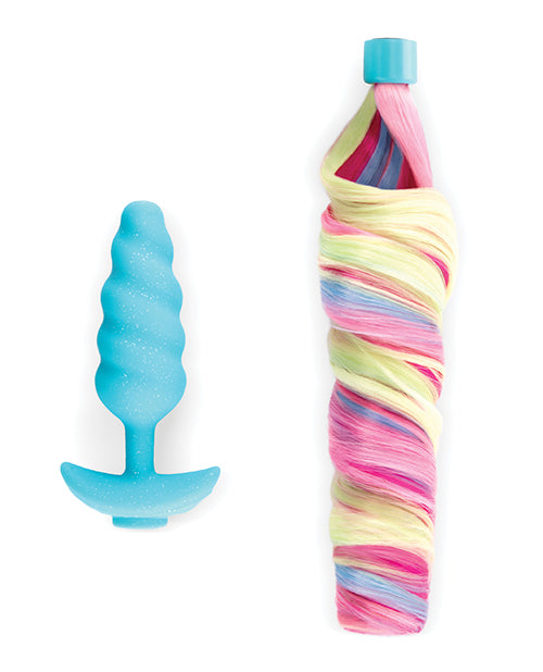 b-vibe b-Vibe Unicorn Tail Vibrating Butt Plug - Special Edition - Image 6