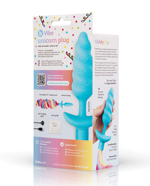 b-vibe b-Vibe Unicorn Tail Vibrating Butt Plug - Special Edition - Image 8